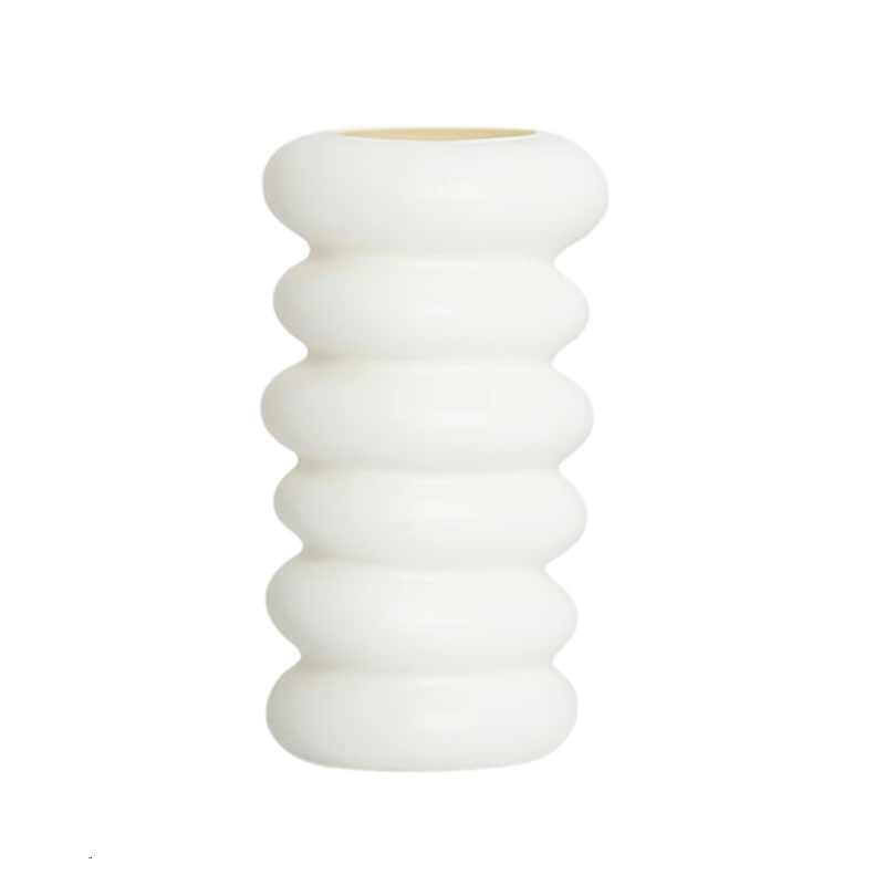 Plastic Spiral White Vase - Lucent Lifestyle