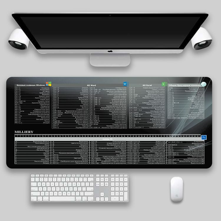 Shortcut Key Mouse Pad Oversized Thickened Desk Keyboard Pad