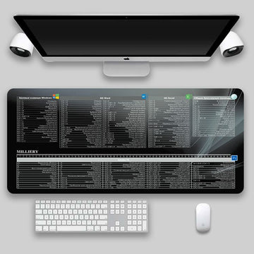 Shortcut Key Mouse Pad Oversized Thickened Desk Keyboard Pad