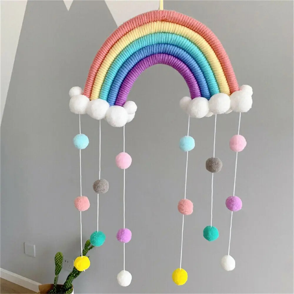 Hand-woven Rainbow Cloud Ornament - Lucent Lifestyle