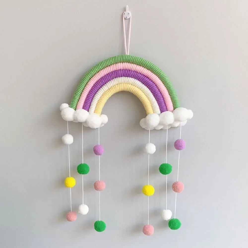 Hand-woven Rainbow Cloud Ornament - Lucent Lifestyle