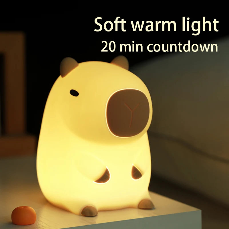 Cute Silicone Capybara Night Light - Lucent Lifestyle